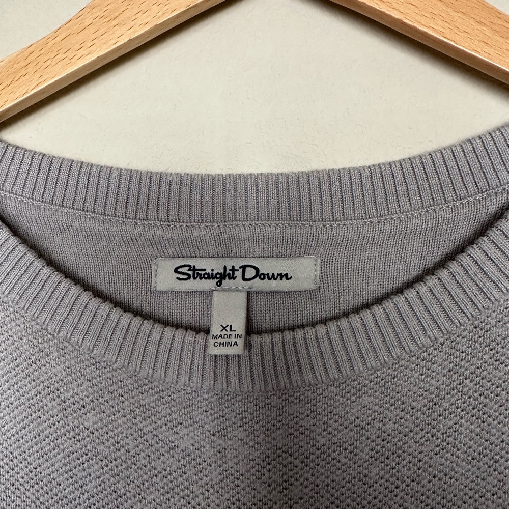 Straight Down Men's Gray Sweater